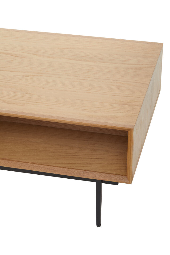 Tulum Natural Finish Coffee Table with Drawers