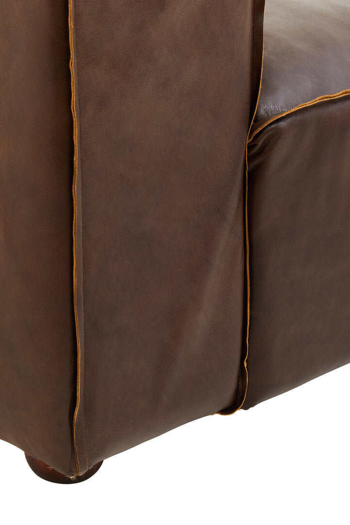 Monarch Two Seater Mexico Brown Leather Sofa