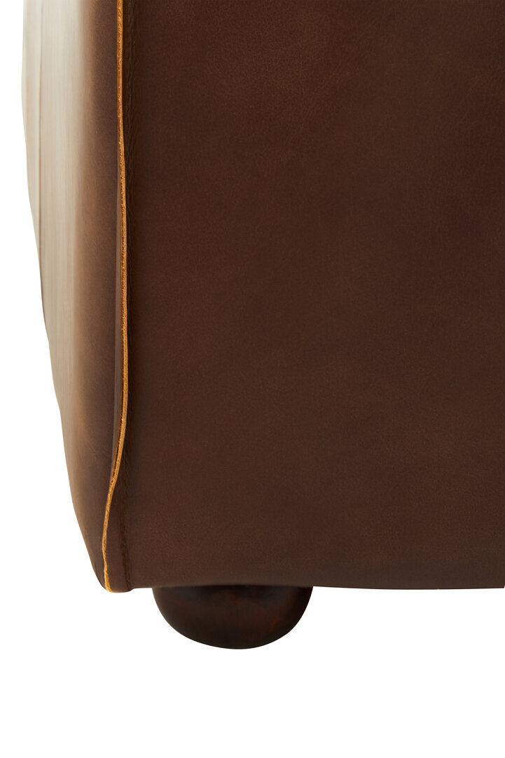 Monarch Three Seater Mexico Brown Leather Sofa