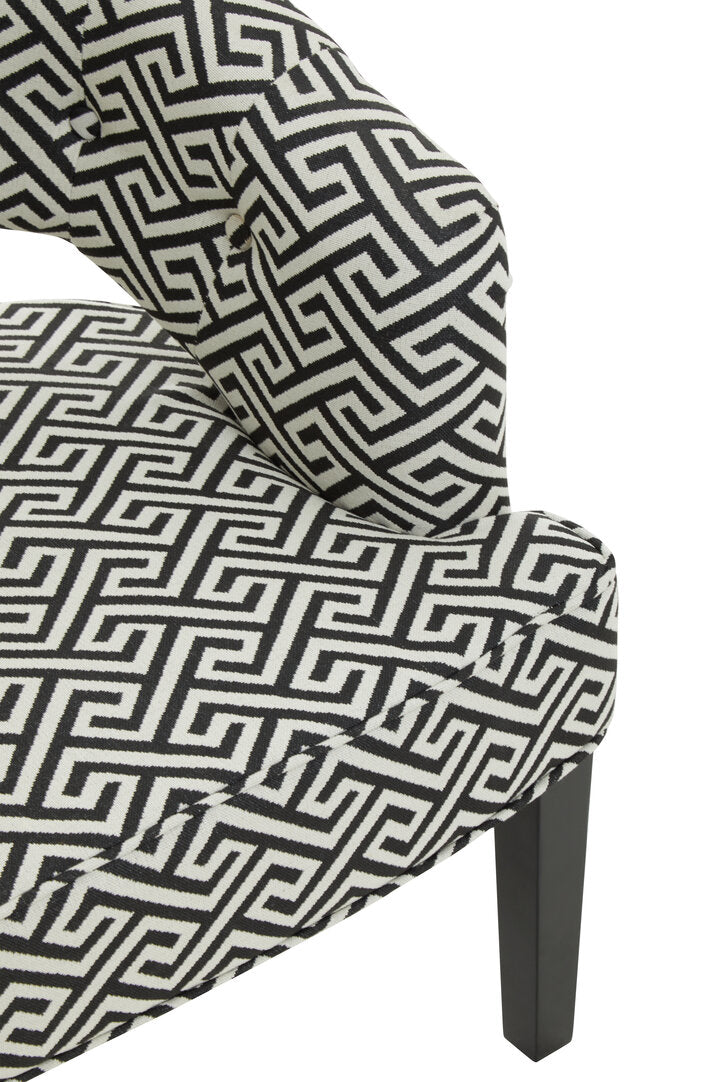 Mayfair Greek Key Design Cutout Lounge Chair