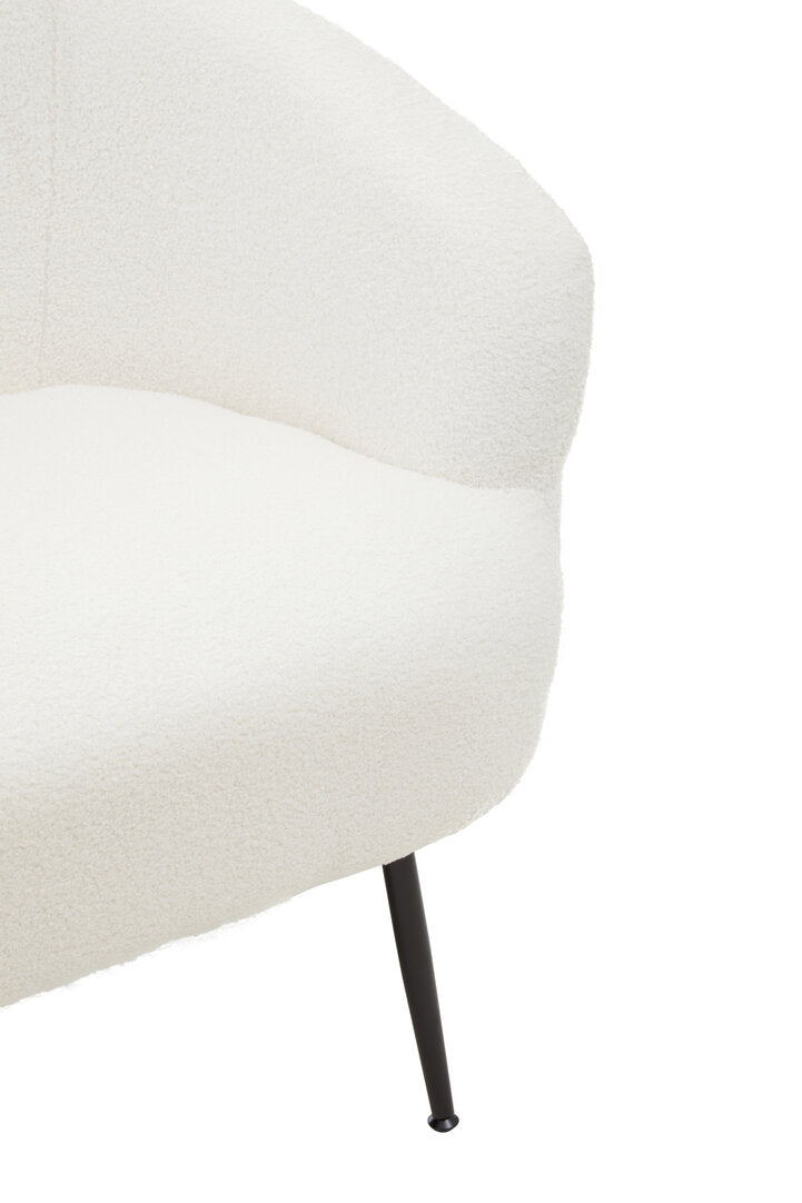 Yasemin Two Seat Sofa With Black Finish Legs
