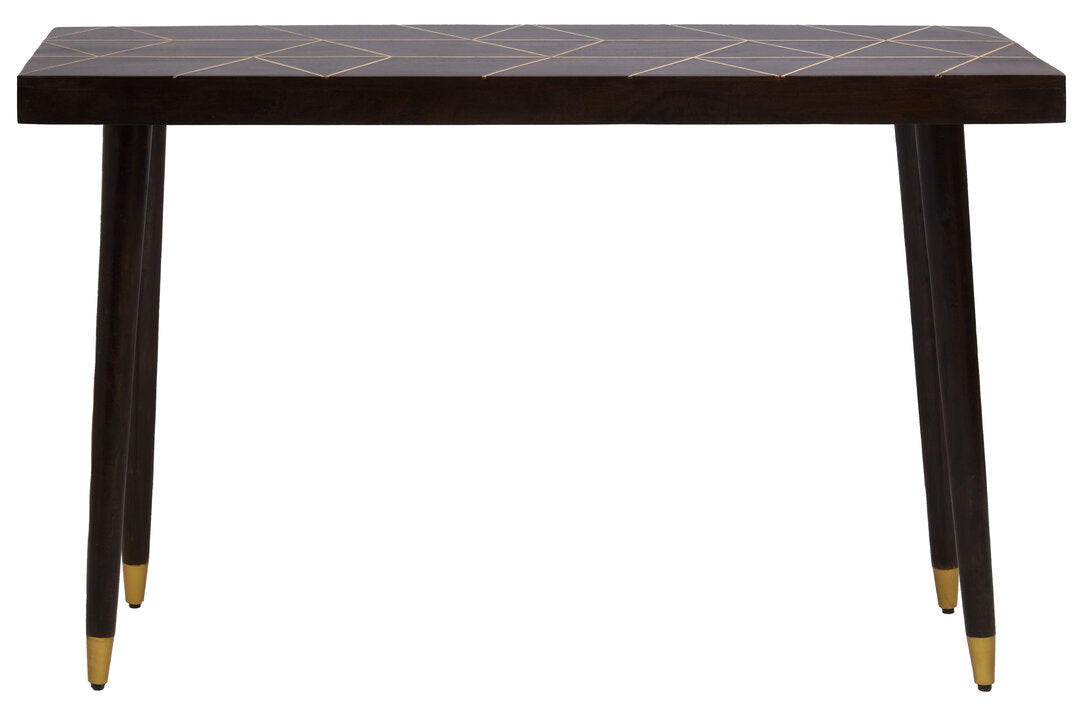 Nepor Mango Wood And Gold Finishing Console Table
