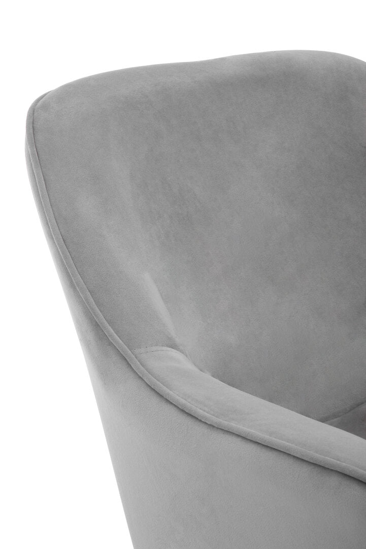 Avni Grey Velvet Chair