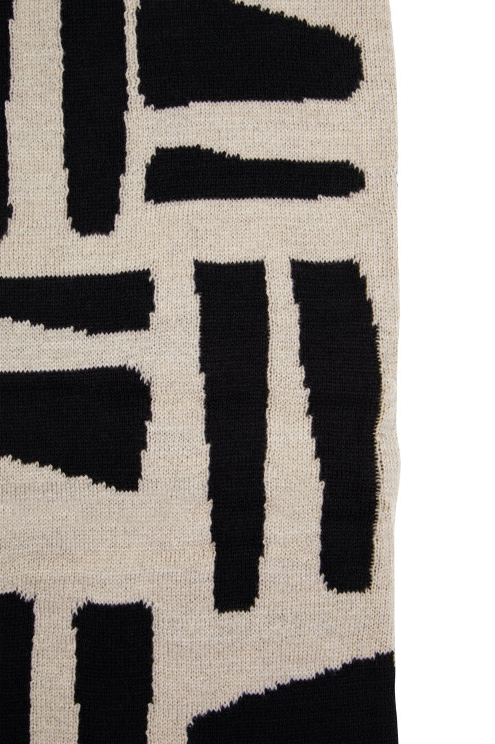 Zola Natural And Black Throw