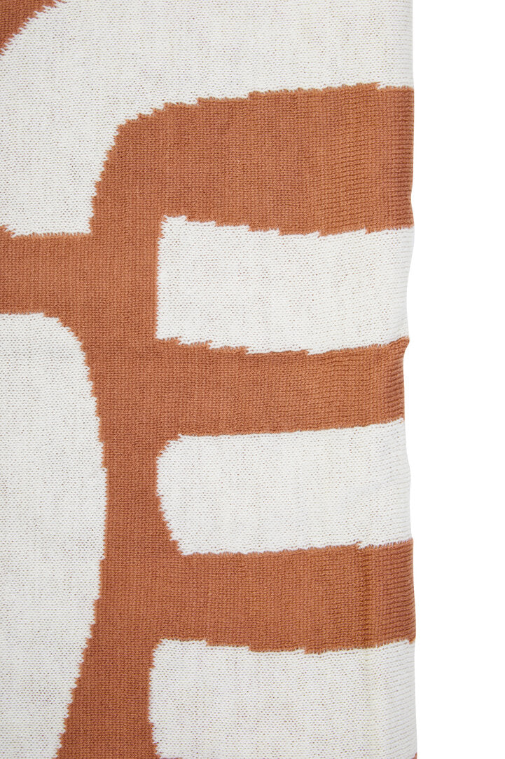 Zola Natural And Terracotta Throw