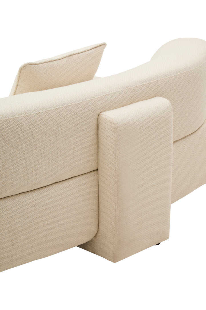 Como Cream Linen 3 Seater Sofa