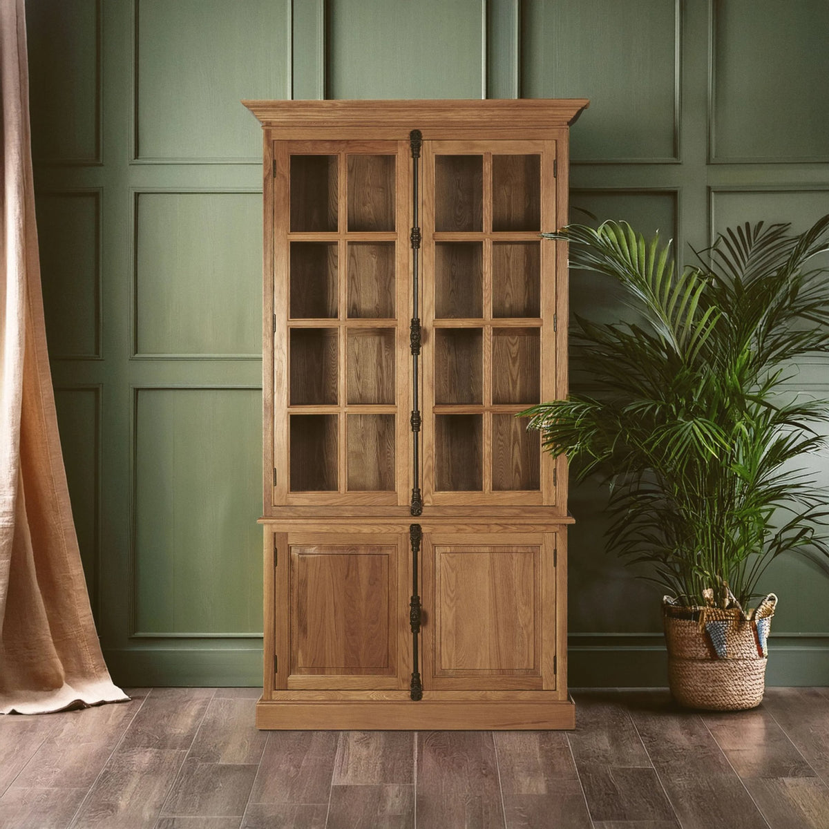 Bordeaux Natural Oak Wood Tall Cabinet