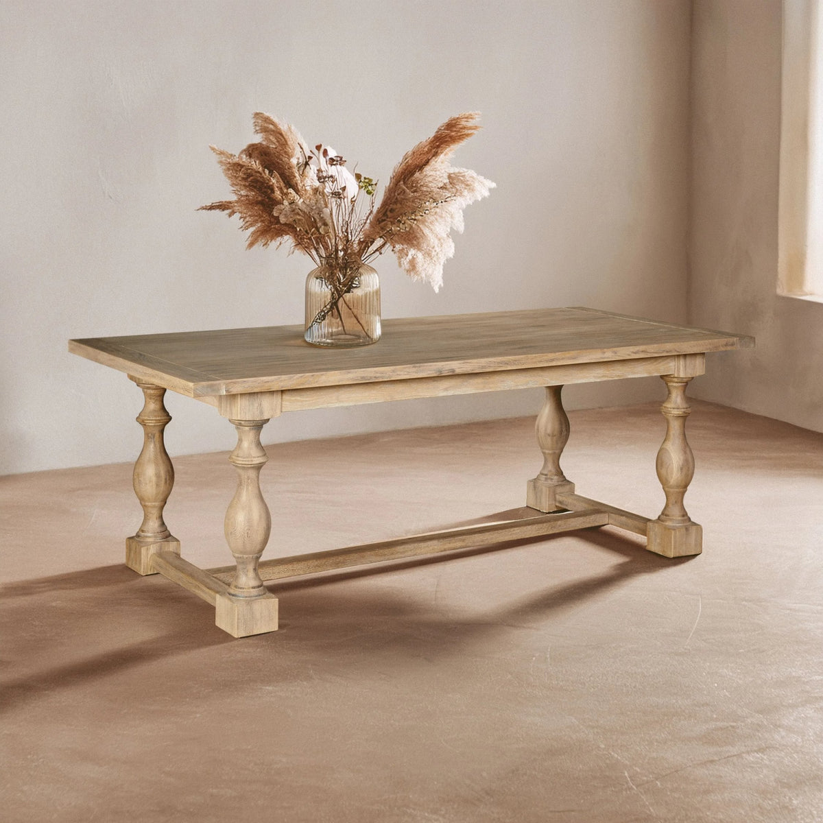 Bordeaux Whitewash Dining Table