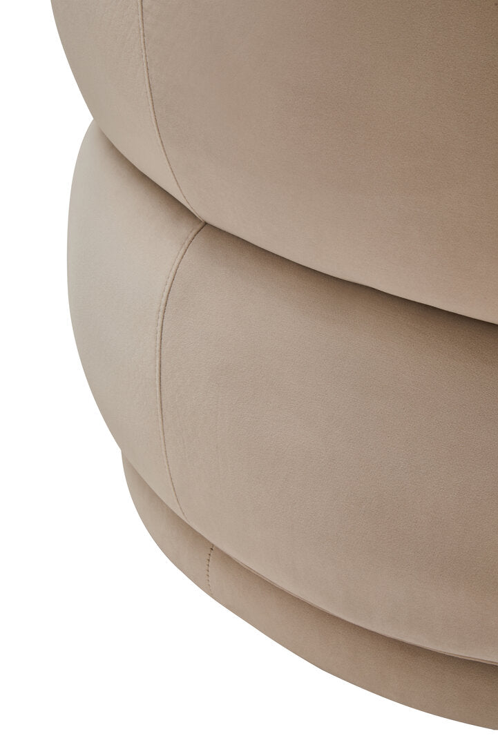 Muse Stone Velvet Curved Chair