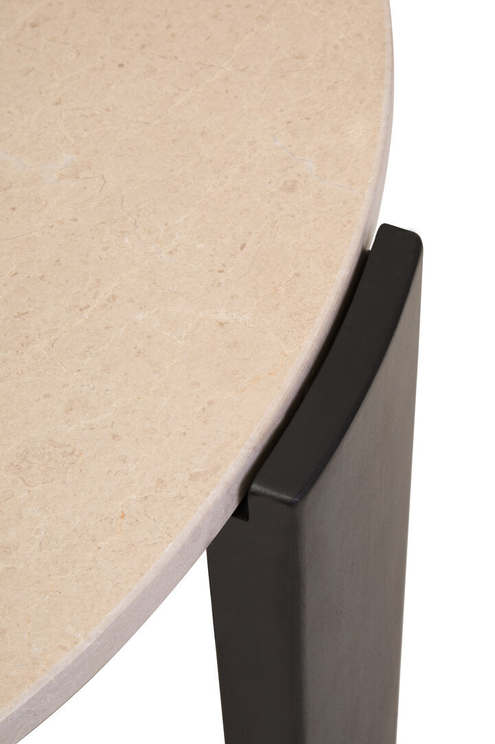 Iberia Round Cream Marble Top Large Coffee Table