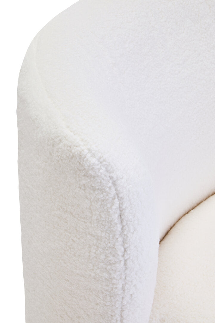 Aspen Ivory Boucle Effect Armless Lounge Chair