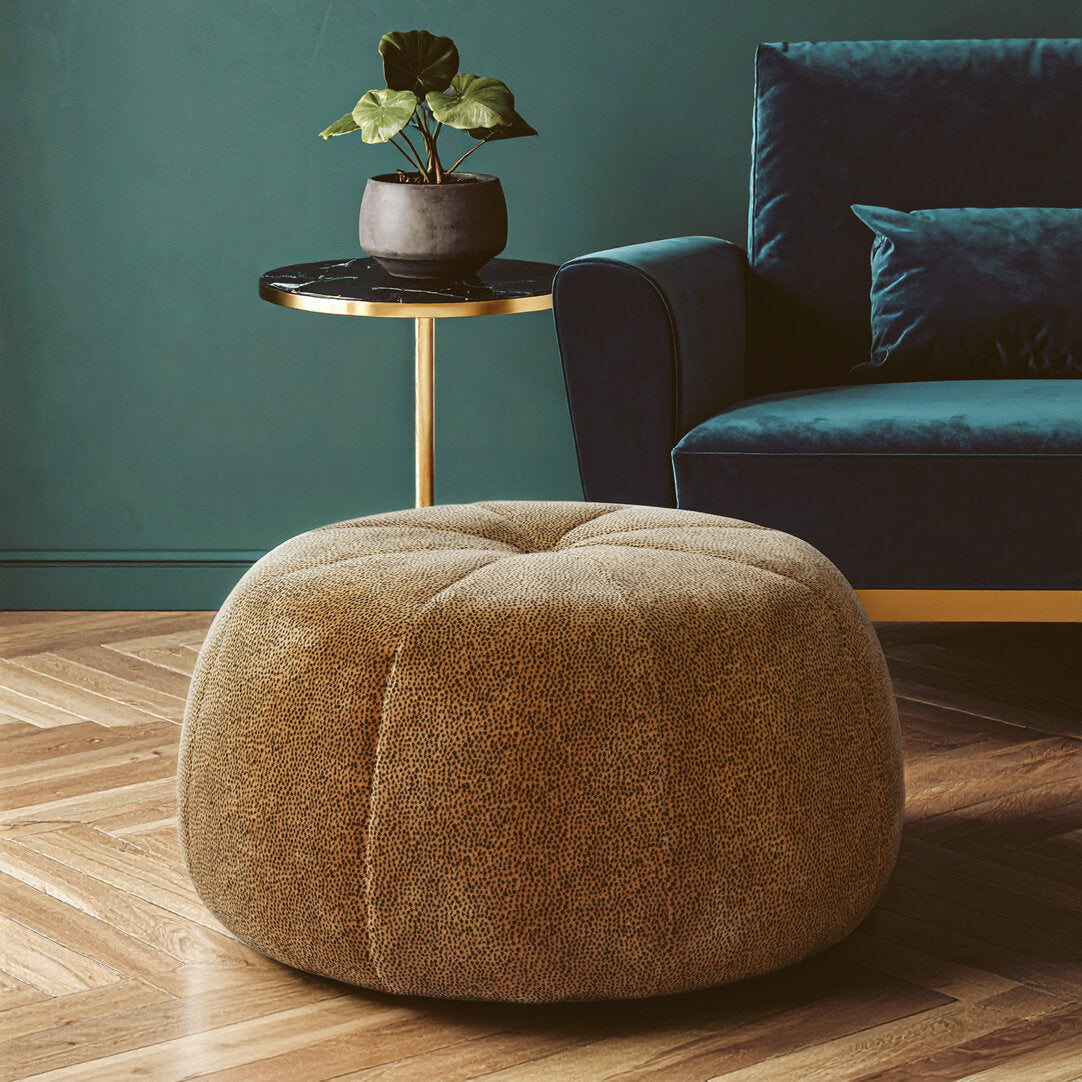 Tribeca Leopard Print Pouffe