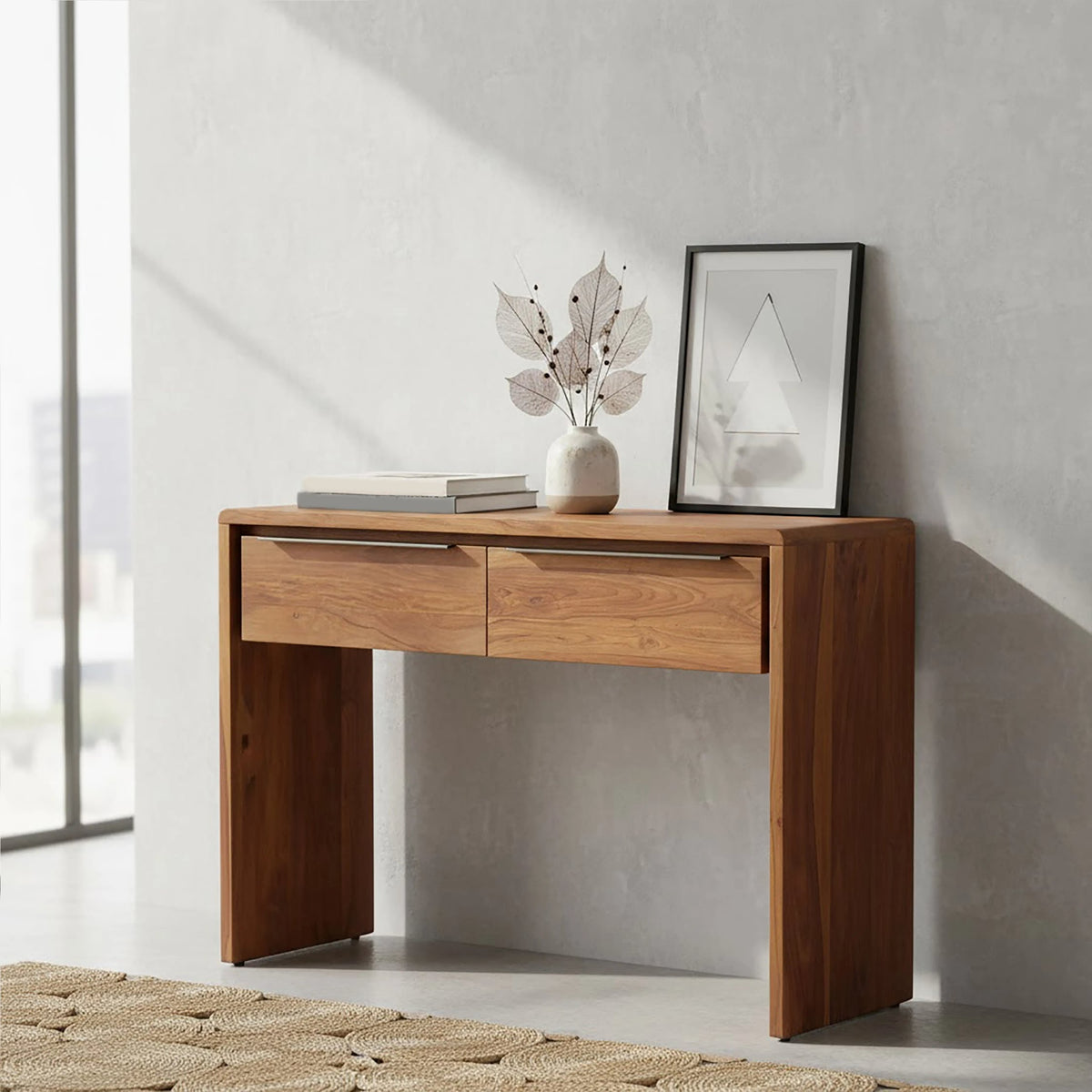 Jaipur Sheesham And Acacia Console Table with Drawers