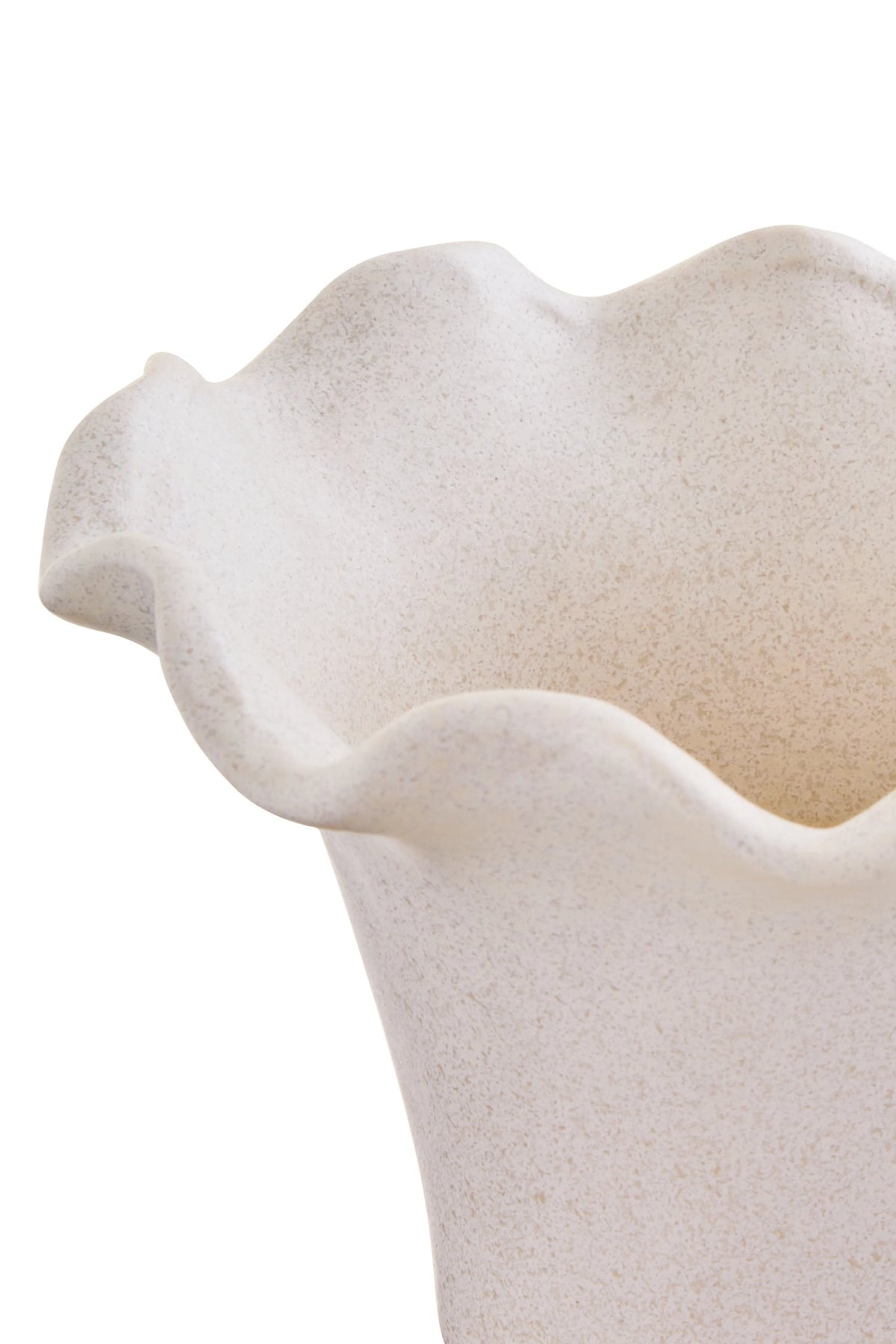 Cadence Cream Scalloped Edge Small Vase