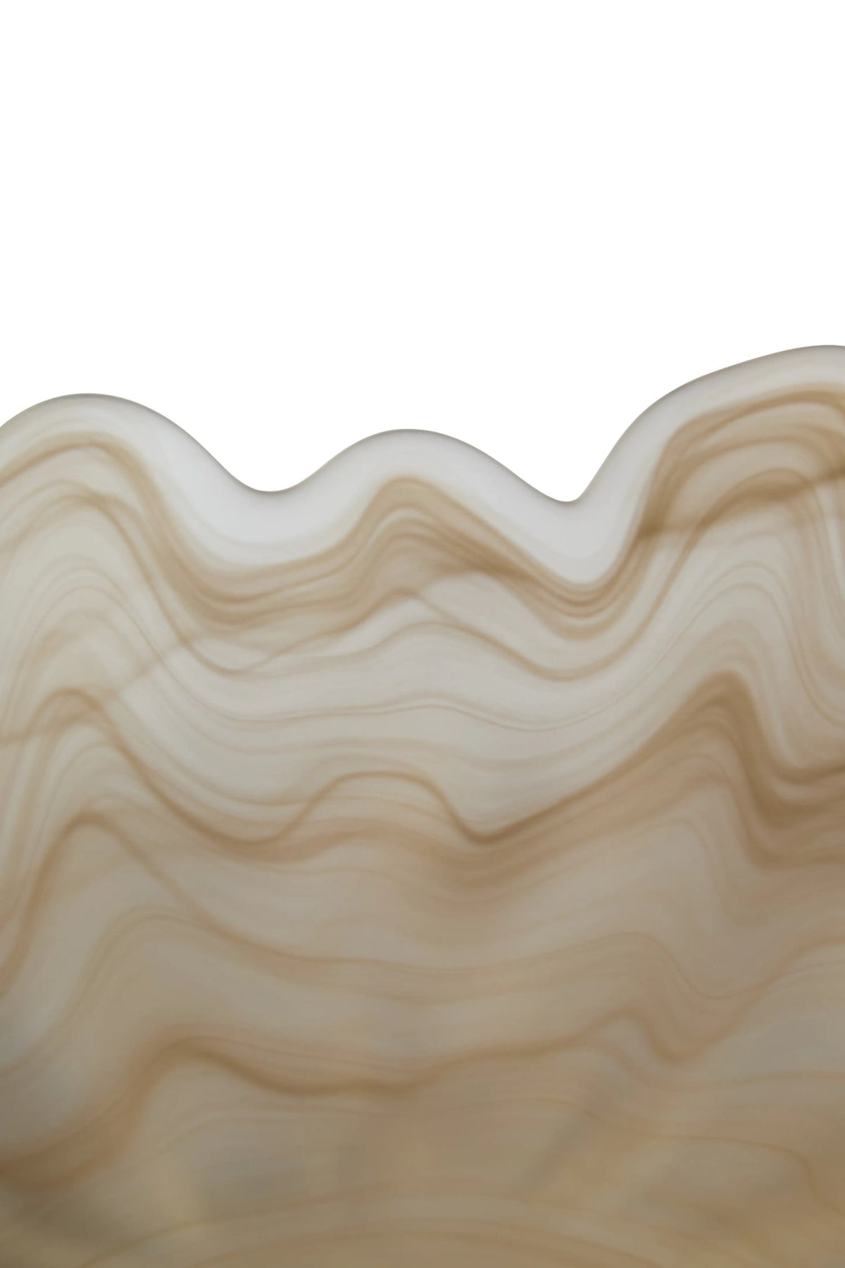 Lunelle Natural Fluted Glass Pedestal Bowl