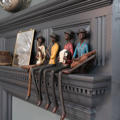 Sitting Jazz Band Strings - People Figurines from the Quanta Home collection.