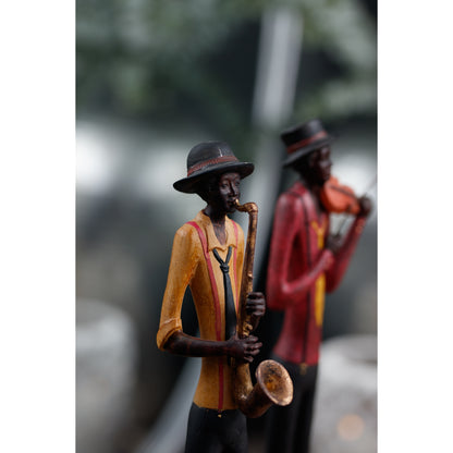 Standing Jazz Band Violinist - People Figurines from the Quanta Home collection.