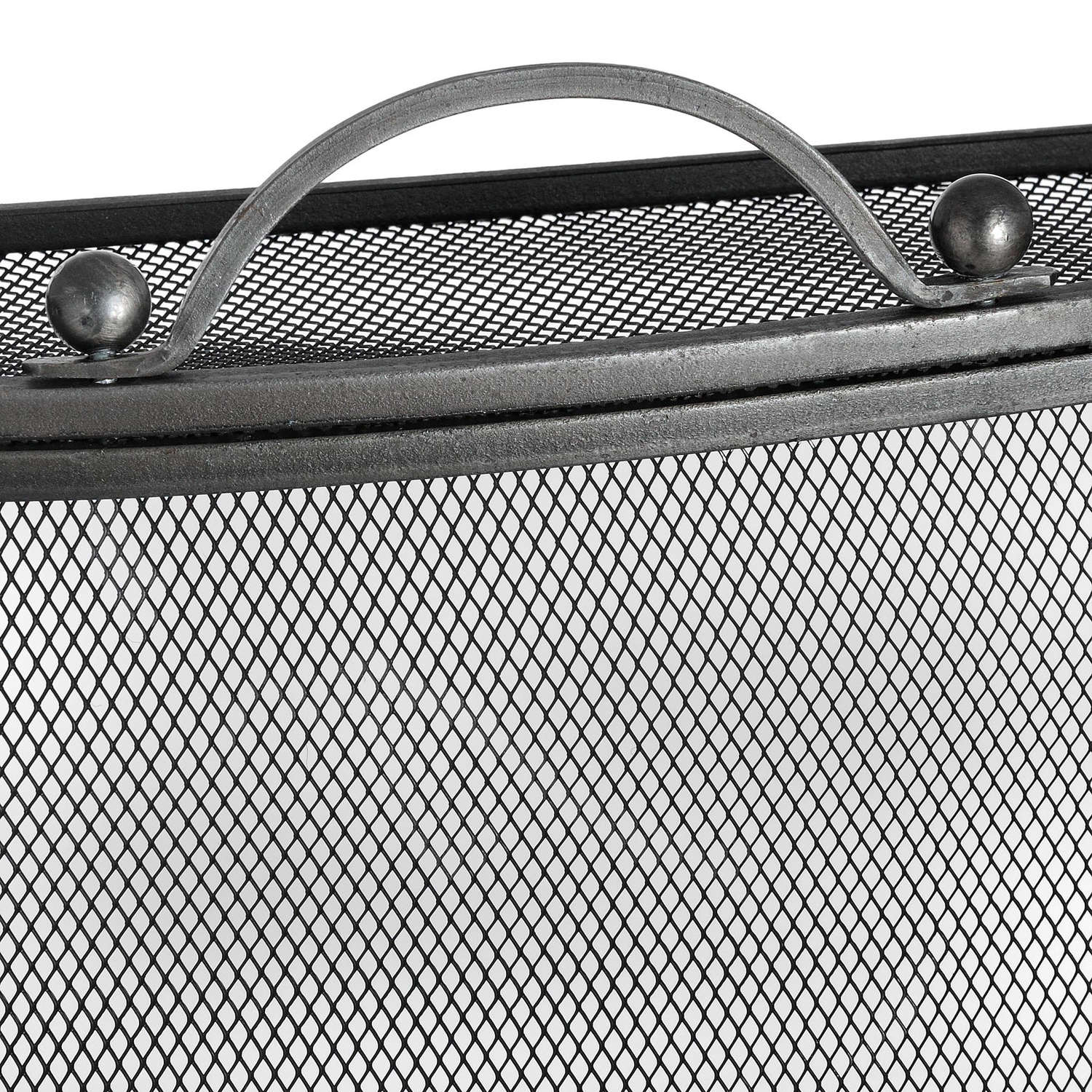 Mesh Fireguard in Antique Pewter Effect Finish - Fire Screens from the Quanta Home collection.