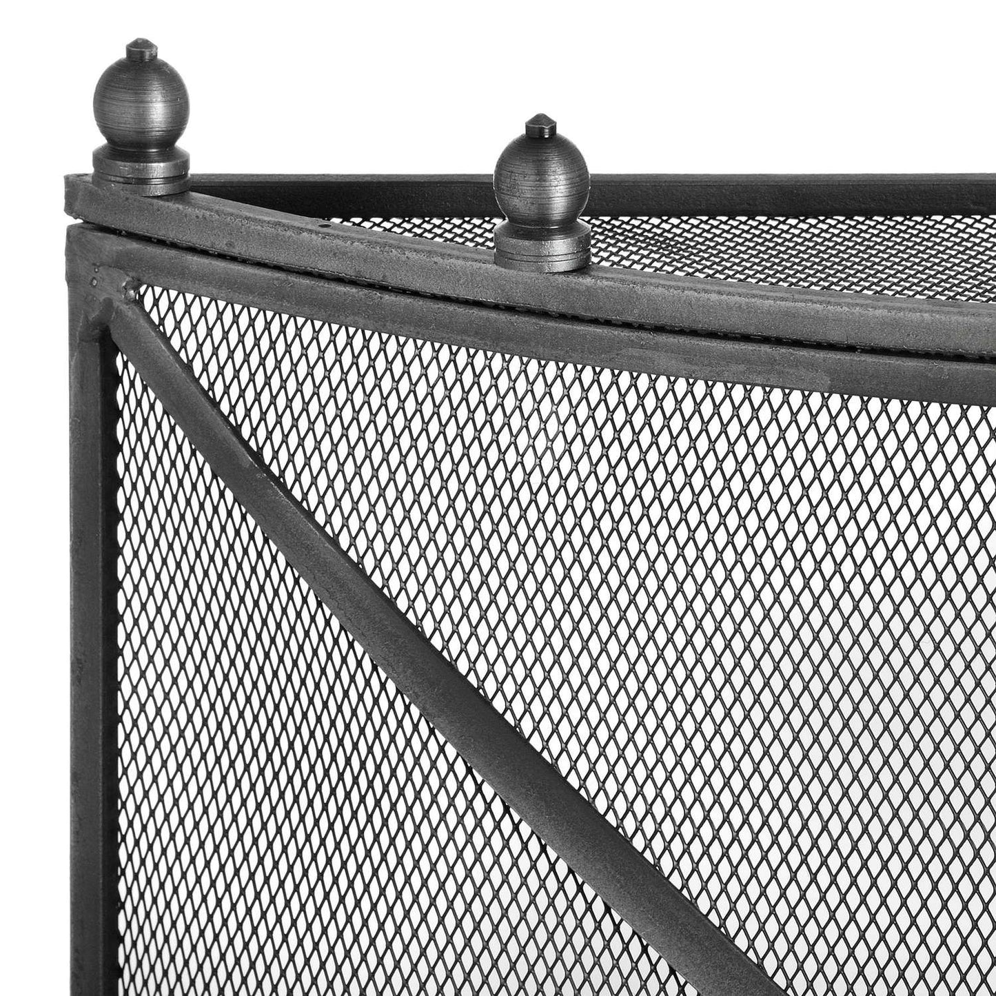 Mesh Fireguard in Antique Pewter Effect Finish - Fire Screens from the Quanta Home collection.