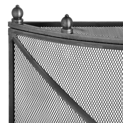 Mesh Fireguard in Antique Pewter Effect Finish - Fire Screens from the Quanta Home collection.