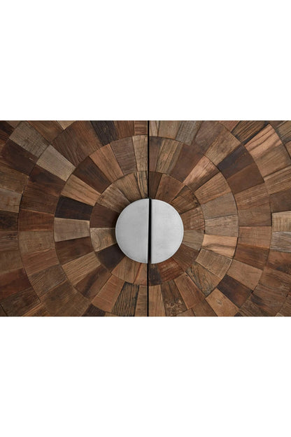 Oro Small Recycled Elm Wood 2 Door Cabinet