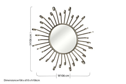 Solaris Spoke Style Wall Mirror