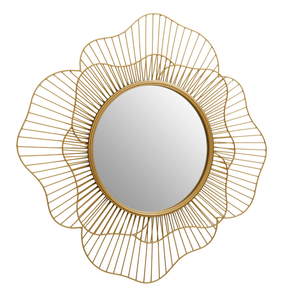 Florent Gold Flower Wall Mirror