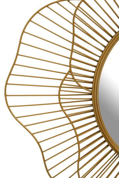 Florent Gold Flower Wall Mirror
