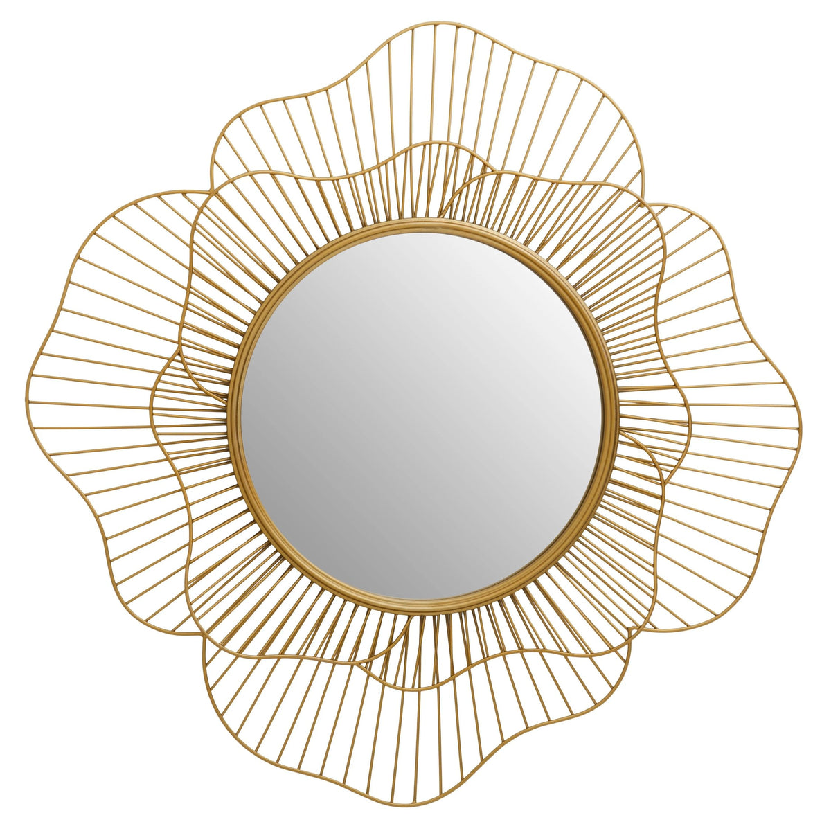 Florent Gold Flower Wall Mirror