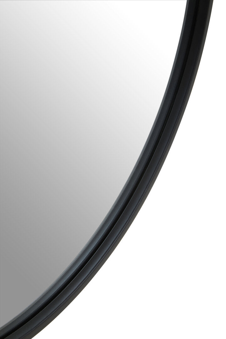 Vortex Black Wall Mirror With Circular Hook