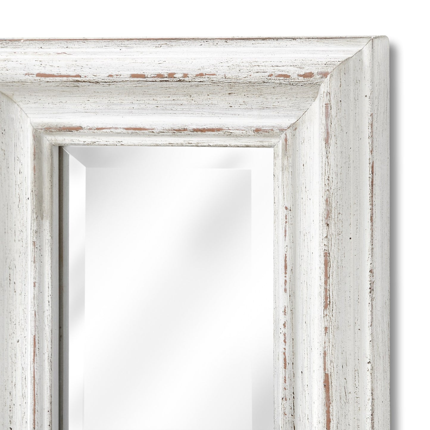 Antique White Frame Narrow Wall Mirror - Wall Mirrors from the Quanta Home collection.
