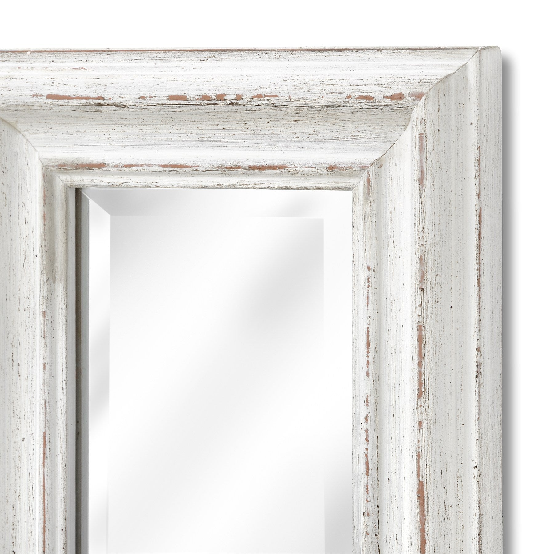 Antique White Frame Narrow Wall Mirror - Wall Mirrors from the Quanta Home collection.
