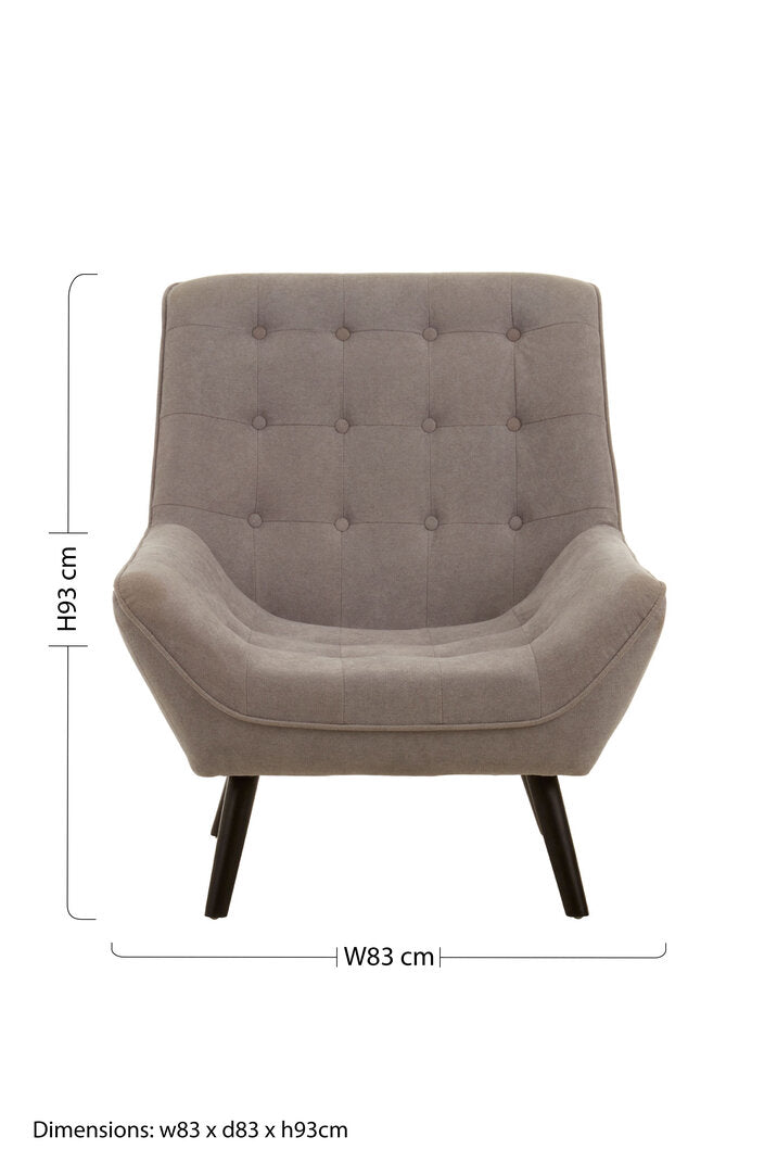 Nordic Grey Curved Chair