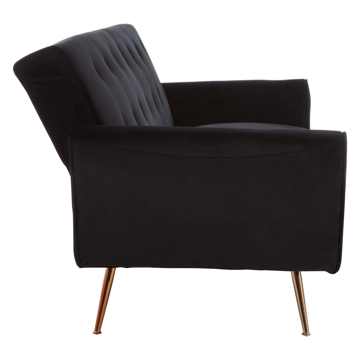 Hartley Black Velvet Sofa Bed