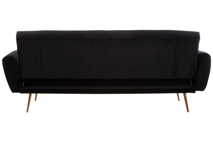 Hartley Black Velvet Sofa Bed