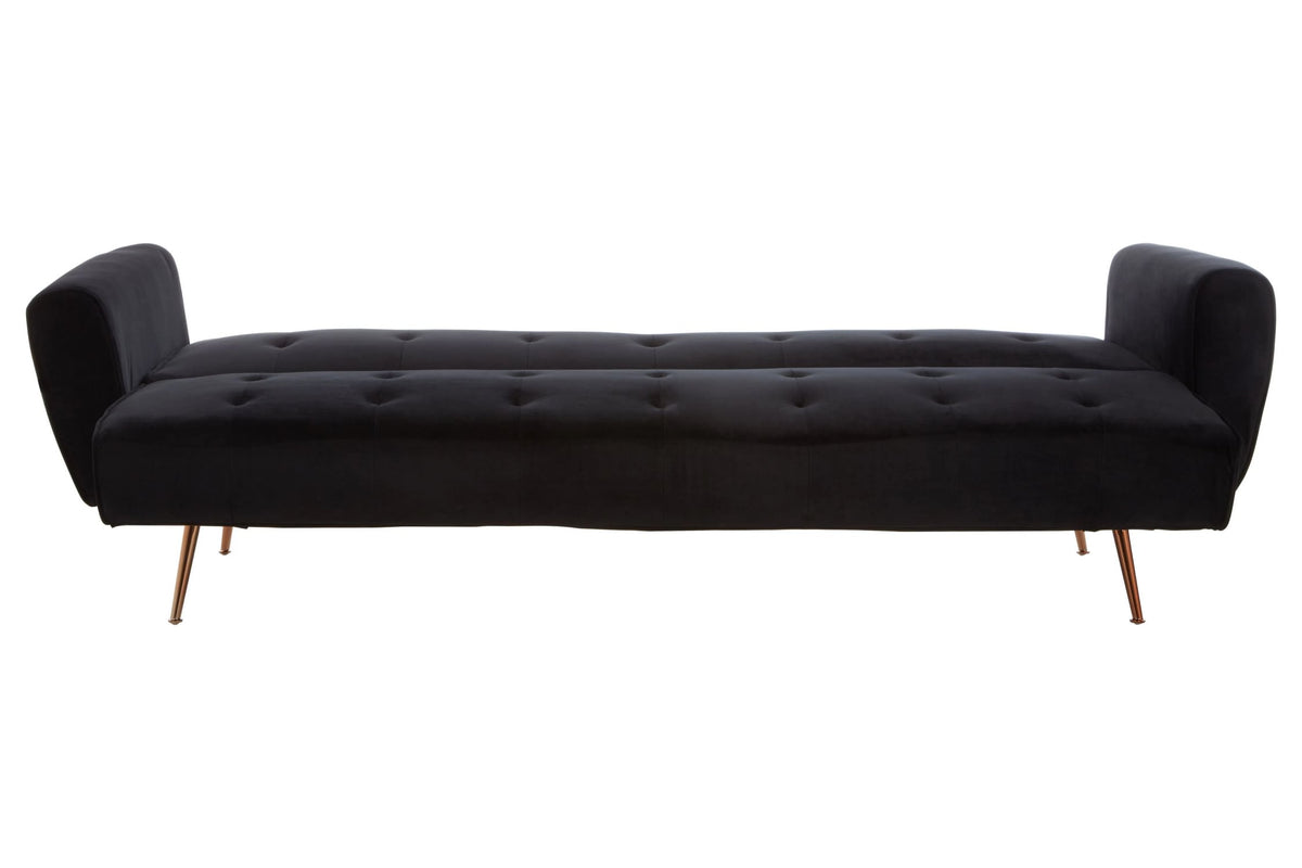 Hartley Black Velvet Sofa Bed