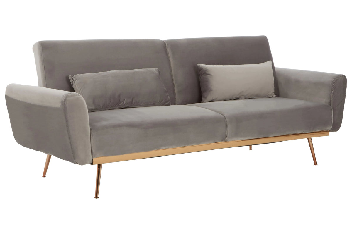 Huxley Grey Velvet Sofa Bed