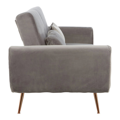 Huxley Grey Velvet Sofa Bed