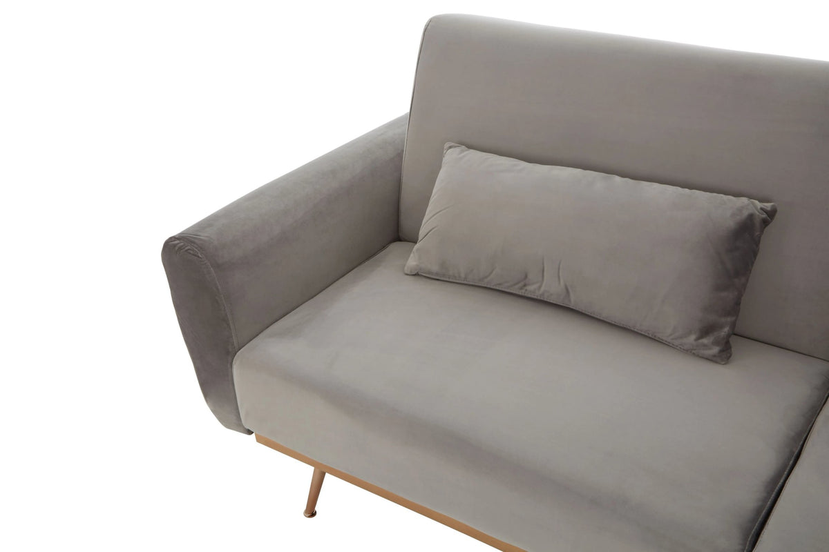 Huxley Grey Velvet Sofa Bed