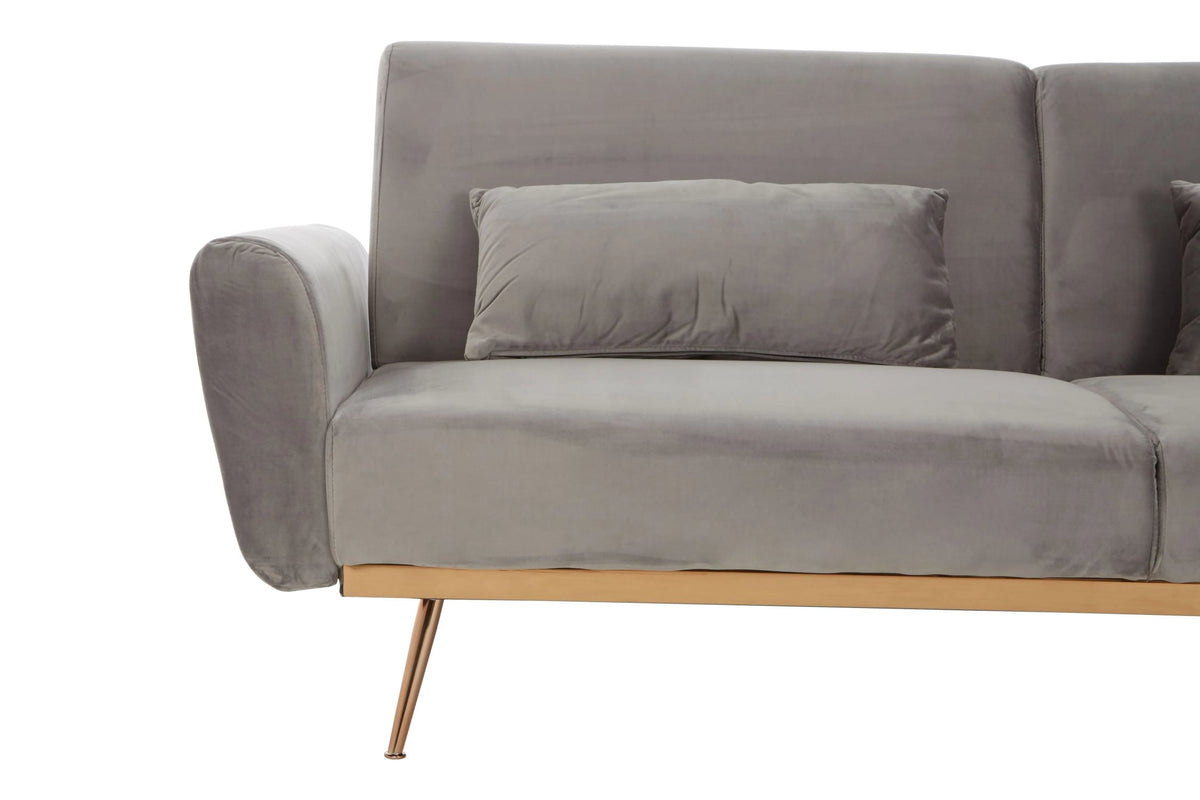 Huxley Grey Velvet Sofa Bed
