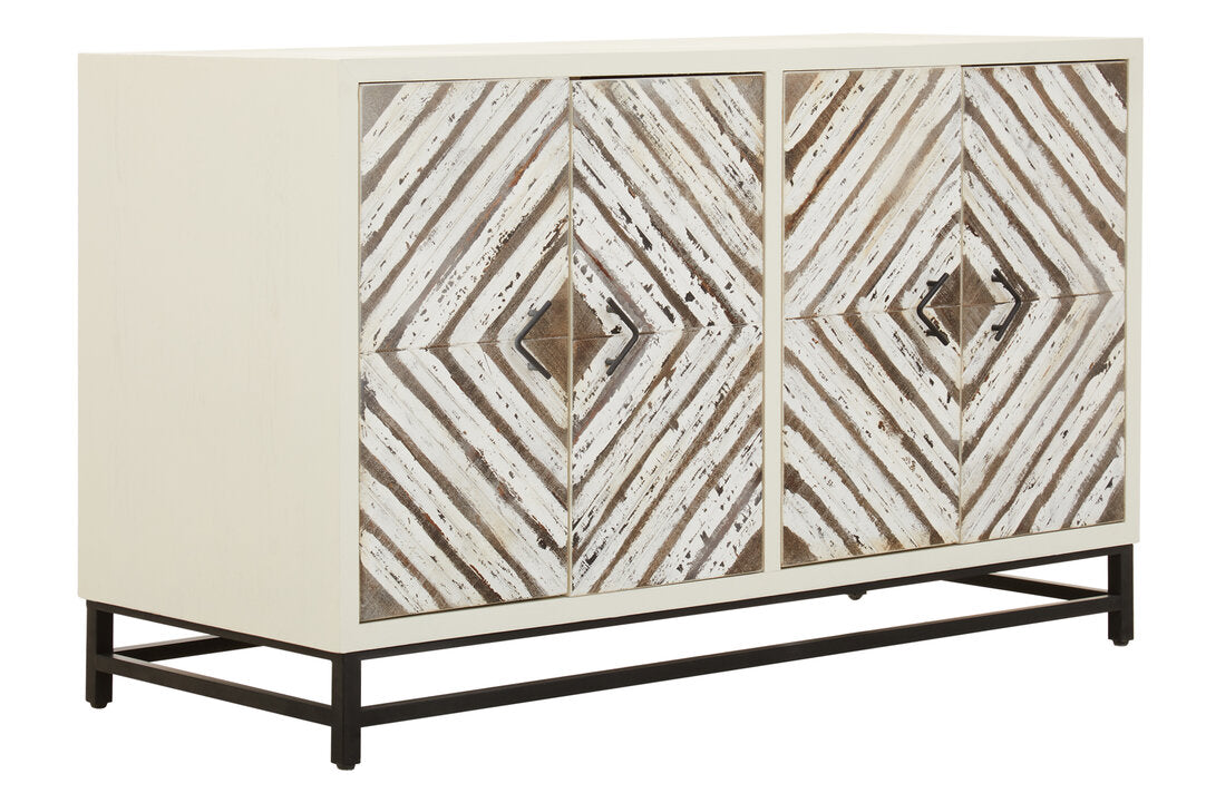 Gili Wood Pattern Door Sideboard