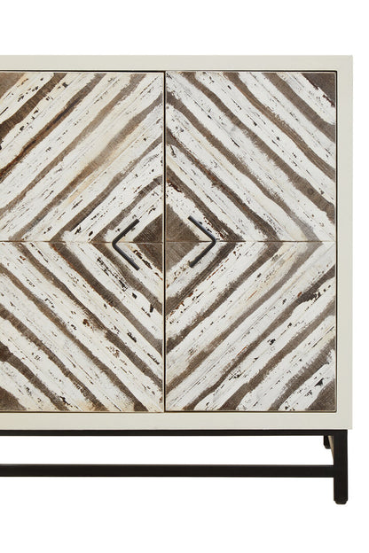 Gili Wood Pattern Door Sideboard