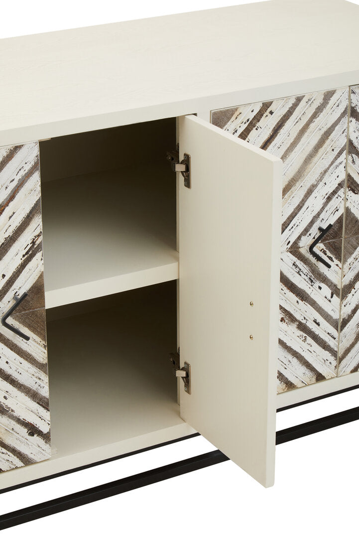 Gili Wood Pattern Door Sideboard
