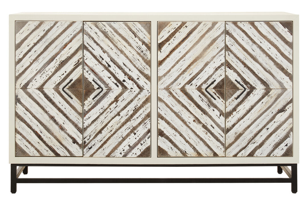 Gili Wood Pattern Door Sideboard