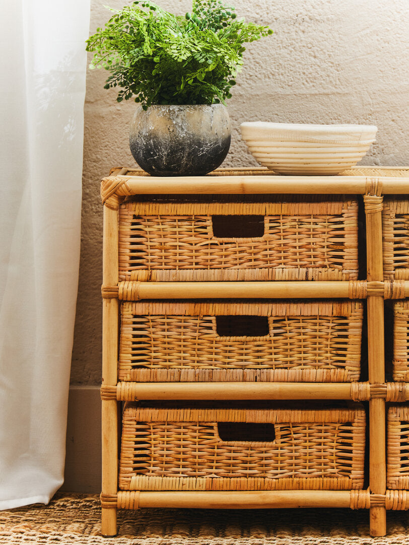 Rinjani Natural Rattan Six Drawer Chest