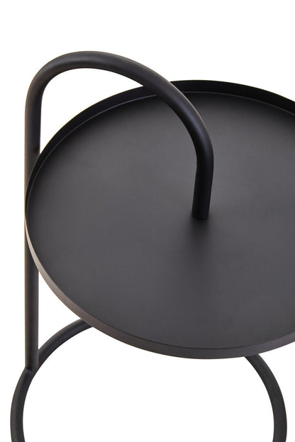 Fjord Black Hanging Top Side Table