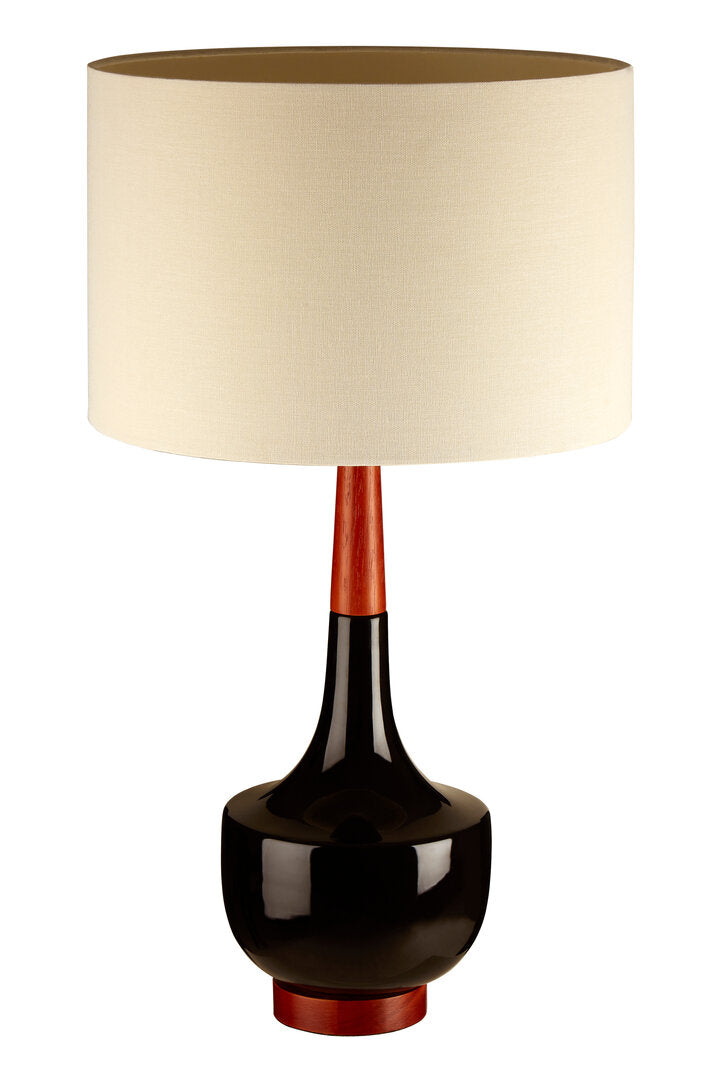 Orion Table Lamp with Wood And Ceramic Base