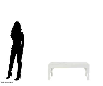 Lacquerre White High Gloss Finish Coffee Table