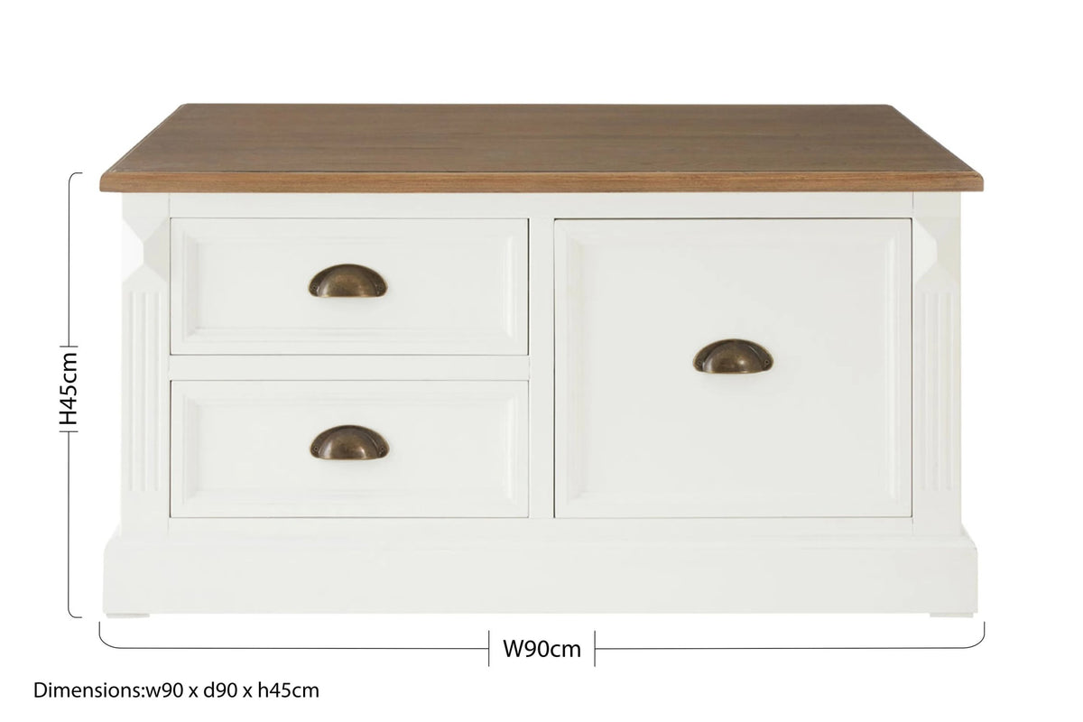 Chatsworth Square Coffee Table with Drawers