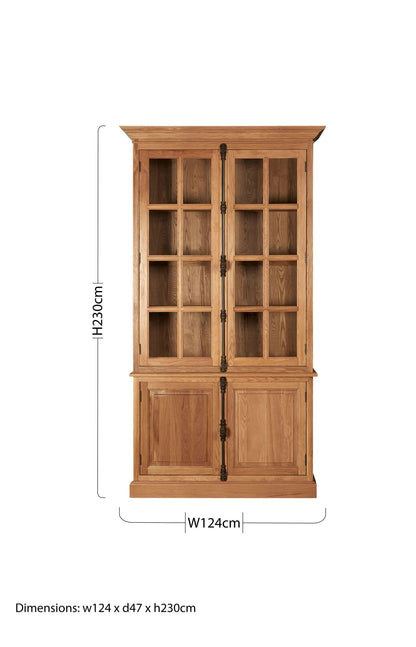 Bordeaux Natural Oak Wood Tall Cabinet